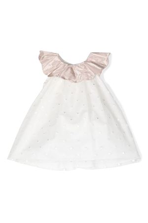 Embroidered ruffle-neck cotton dress LA STUPENDERIA KIDS | CCAB72X47S06.